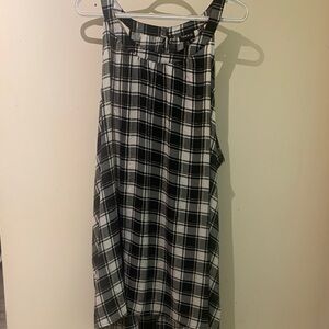 Torrid Monochrome Plaid Sleeveless Blouse